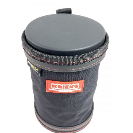  KNICKS 脱着タイプ ダストホルダー ロゴプリントスチール缶 KC-100W+KN-SC ブラック