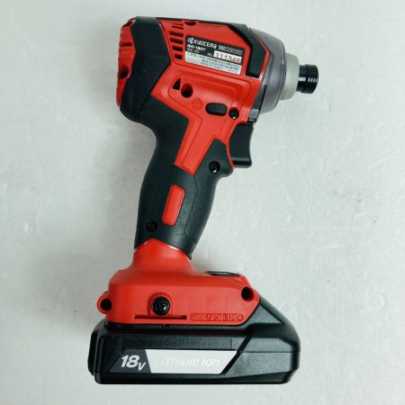 KYOCERA キョウセラ 18V/1.5Ah 充電式インパクトドライバ バッテリ2個・充電器・ケース付 BID1807L1 レッド×ブラック