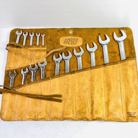  PROTO-500 クローム コンビネーションレンチ インチ 15点セット ロールアップケース付 シルバー