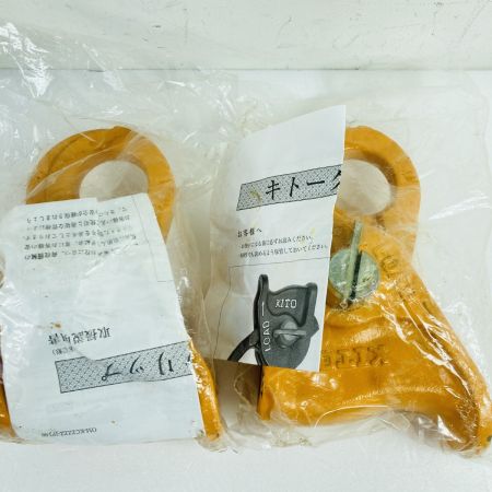  KITO キトー ワイヤークリップ 定格荷重3t/ワイヤーロープ径16~20mm 2個セット KC200 オレンジ