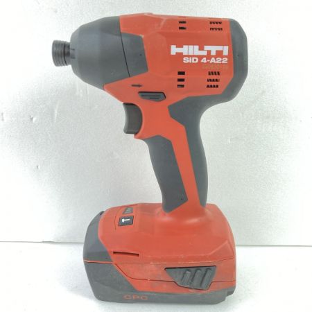  Hilti ヒルティ 21.6V コードレスインパクトドライバ 充電器・充電池2個・ケース付 SID4-A22 レッド