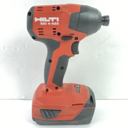  Hilti ヒルティ 21.6V コードレスインパクトドライバ 充電器・充電池2個・ケース付 SID4-A22 レッド