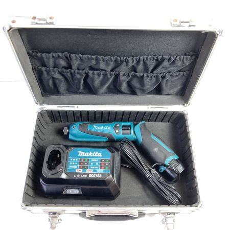  MAKITA マキタ 7.2V 充電式ペンインパクトドライバ (バッテリ1個・充電器・ケース付） TD021D ブルー