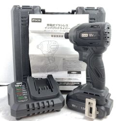 ＊＊ DCM ディーシーエム 充電式ブラシレスインパクトドライバー 18v 1.5Ah ブラック Bランク