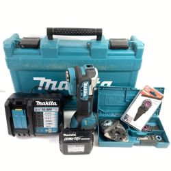 ＊＊ MAKITA マキタ 18V 充電式マルチツール (バッテリ1個・先端工具・ケース・充電器付） TM52DRG ブルー Cランク