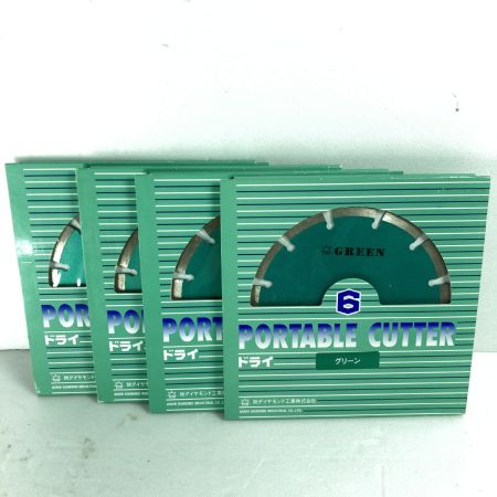  旭ダイヤモンド工業 150mm ドライカッタ PORTABLE CUTTER 規格6D 4枚セット グリーン