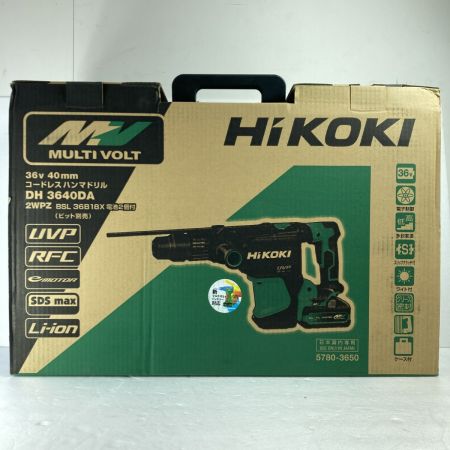  HiKOKI ハイコーキ ハンマドリル 40mm 36v  DH3640DA グリーン 未使用品
