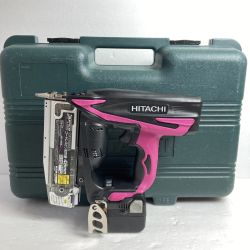 ＊＊ HITACHI 日立 14.4V 45mm コードレスピン釘打機 バッテリ1個・ケース付 充電器なし NP14DSL ピンク Bランク