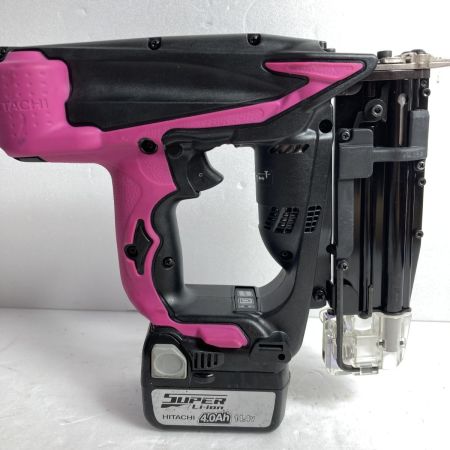  HITACHI 日立 14.4V 45mm コードレスピン釘打機 バッテリ1個・ケース付 充電器なし NP14DSL ピンク
