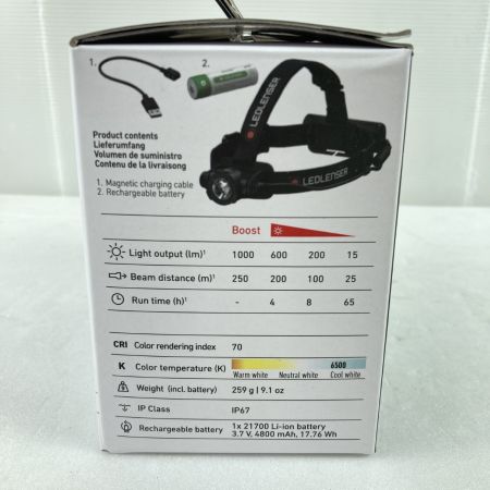  LEDLENSER ヘッドライト  H7RCORE ブラック 未使用品 (1)