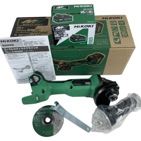  HiKOKI ハイコーキ 36V 100mm コードレスディスクグラインダ バッテリ1個付属 ※充電器なし G3610DA(NN) グリーン