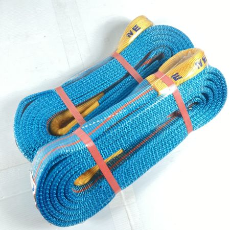  TESAC ブルースリング スリングベルト 50mm/4.0m 2t 2本セット (5) B25-0326 ブルー
