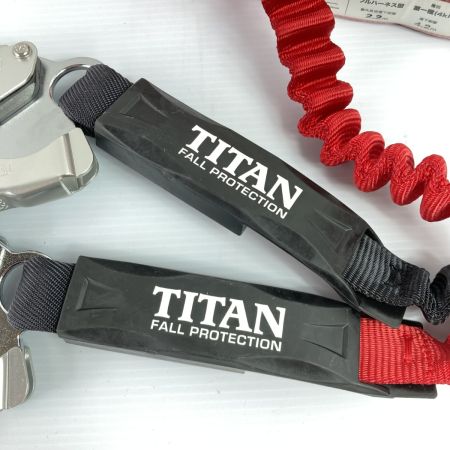  TITAN フルハーネス用 EXJ 伸縮式ダブルランヤード  HL-ERW レッド