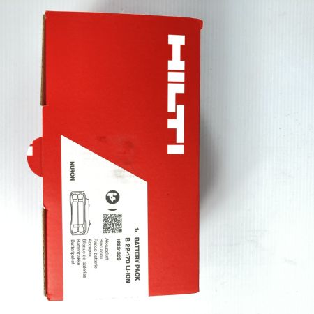 Hilti ヒルティ 22V/8.0Ah 純正リチウムイオンバッテリー (1) B 22-170