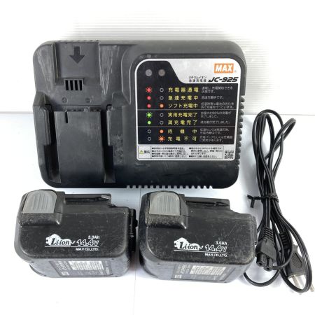  MAX マックス 14.4V 充電式鉄筋結束機 バッテリ2個・充電器・ケース付 RB-399A. レッド