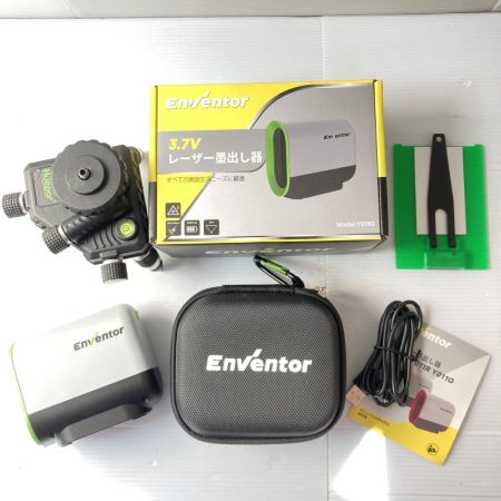  EnVentor グリーンレーザー墨出し器 三脚・ケース付 ※受光器なし Y011G グリーン