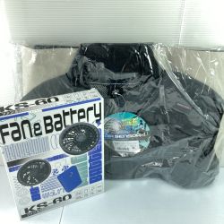 ＊＊ クロダマル ファン＆バッテリーセット ハーネス対応ベスト(3L) 付 KS-60 ブラック×ブルー 未使用品 Sランク