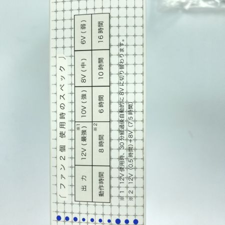  クロダマル ファン＆バッテリーセット ハーネス対応ベスト(3L) 付 KS-60 ブラック×ブルー 未使用品