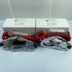 ＊＊ TITAN ハーネス用ランヤード  2個セット HL-ERW レッド×ブラック 未使用品 (4) Sランク