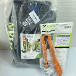 ＊＊ TITAN フルハーネス型安全帯 黒 LLサイズ ＆ 手元ストラップ セット PAHN-10A-BL-LL/STJ480-CP ブラック 未使用品(2) Sランク