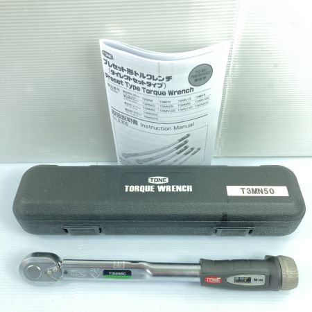  TONE トネ プレセットトルクレンチ 10~50Nm 差込角9.5mm ケース・取説付 T3MN50