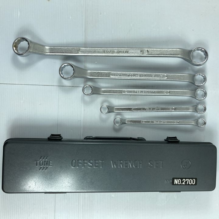 TONE トネ ロングめがねレンチセット(45°) 5本セット No.2700M TONE トネ ロングめがねレンチセット(45°) 5本セット No.2700M
