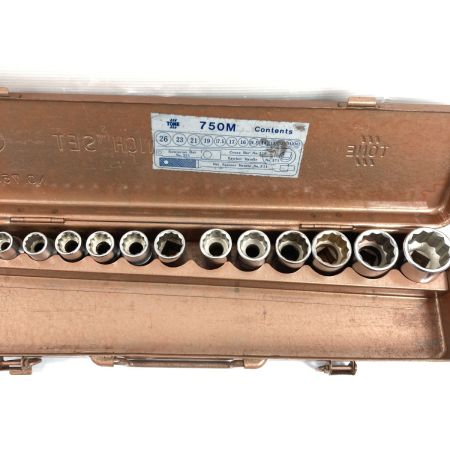  TONE トネ 12.7sq ソケットレンチセット 17点 ケース付 NO.750 シルバー