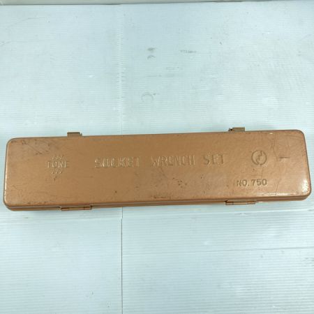  TONE トネ 12.7sq ソケットレンチセット 17点 ケース付 NO.750 シルバー