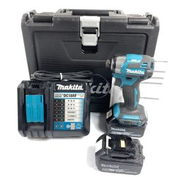 ＊＊ MAKITA マキタ 18V 充電式インパクトドライバ (バッテリ2個・充電器・ケース付） TD173D ブルー Bランク