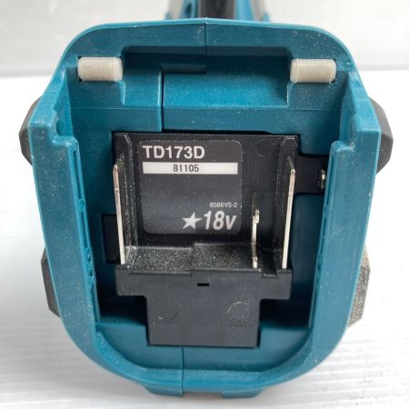  MAKITA マキタ 18V 充電式インパクトドライバ (バッテリ2個・充電器・ケース付） TD173D ブルー