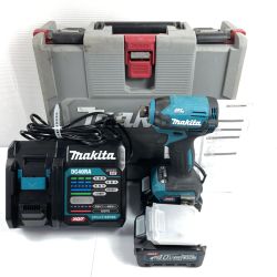 ＊＊ MAKITA マキタ 40Vmax 充電式インパクトドライバ (バッテリ2個・充電器・ケース付) TD003GRAX ブルー Cランク
