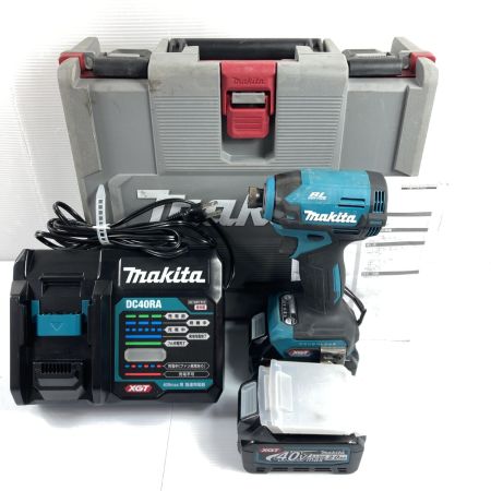  MAKITA マキタ 40Vmax 充電式インパクトドライバ (バッテリ2個・充電器・ケース付) TD003GRAX ブルー