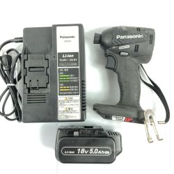 ＊＊ Panasonic パナソニック 14.4V/18V コードレスインパクトドライバ 18Vバッテリ1個・充電器付 PSEマークあり EZ75A7 ブラック Bランク