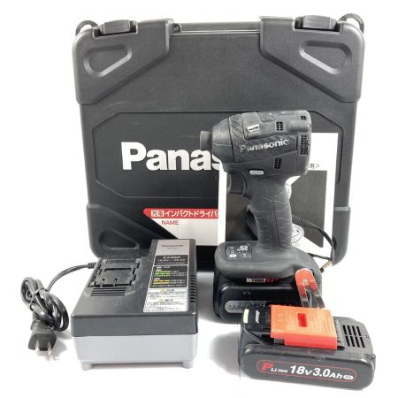  Panasonic パナソニック 14.4/18V 充電式インパクトドライバ (バッテリ 2個・充電器・ケース付） EZ75A7 ブラック