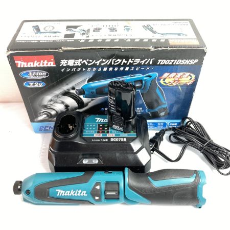  MAKITA マキタ 7.2v 充電式ペンインパクトドライバ TD021D ブルー