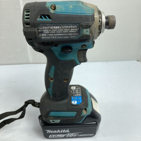  MAKITA マキタ 18v 充電式インパクトドライバ ※手元スイッチ及びライト不良 TD171D ブルー 【PSEマーク有】
