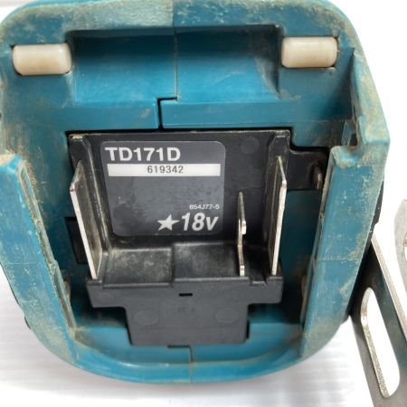  MAKITA マキタ 18v 充電式インパクトドライバ ※手元スイッチ及びライト不良 TD171D ブルー 【PSEマーク有】