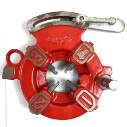 ＊＊ REX レッキス 自動切上ダイヘッド チェーザ(1/2-3/4)付 (1) MN19 00 6 レッド Bランク