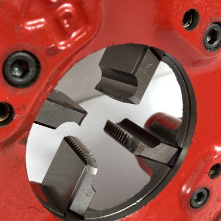  REX レッキス 自動切上ダイヘッド チェーザ(1/2-3/4)付 (1) MN19 00 6 レッド