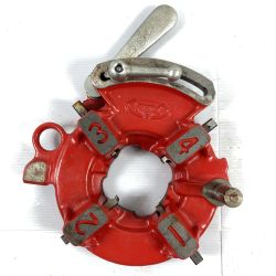 ＊＊ REX レッキス 自動切上ダイヘッド (1 ・1/2 ~ 2)チェーザ付 (2) レッド Bランク