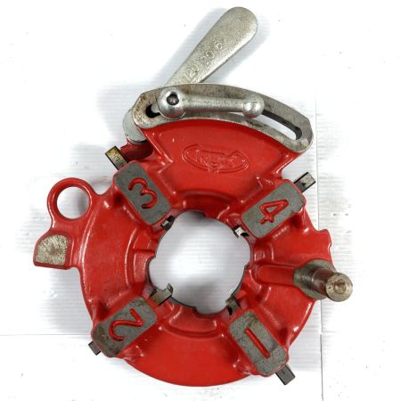  REX レッキス 自動切上ダイヘッド (1 ・1/2 ~ 2)チェーザ付 (2) レッド