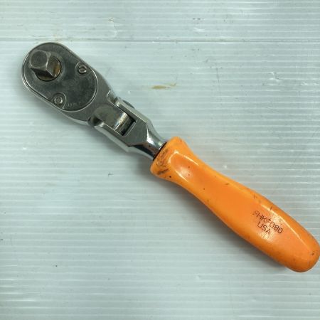  Snap-on スナップオン 首振りラチェットハンドル 差込角3/8インチ 9,5mm FHKFD80 オレンジ