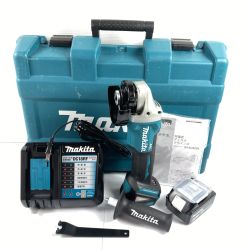＊＊ MAKITA マキタ 18V 100mm 充電式ディスクグラインダ (バッテリ1個・充電器・ケース付） GA404DN ブルー Bランク
