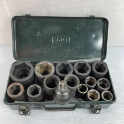 ＊＊ TONE トネ インパクトソケットセット 6角 19sq & 12.7sq 変換用アダプタ付属 15pc ケース付 Cランク