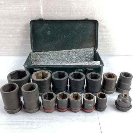  TONE トネ インパクトソケットセット 6角 19sq & 12.7sq 変換用アダプタ付属 15pc ケース付