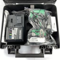 ＊＊ HiKOKI ハイコーキ 18V コードレスインパクトドライバ  (バッテリ2個・充電器・ケース付） WH18DB グリーン Sランク