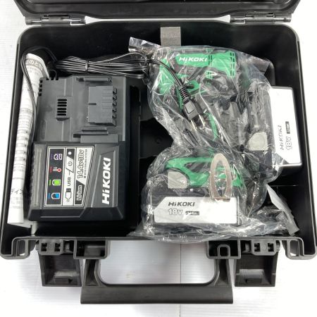  HiKOKI ハイコーキ 18V コードレスインパクトドライバ  (バッテリ2個・充電器・ケース付） WH18DB グリーン
