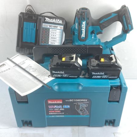  MAKITA マキタ 18V 充電式全ネジカッタ バッテリ2個・充電器・ケース付属 ※PSEマークあり SC102D ブルー