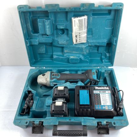  MAKITA マキタ 18V 充電式ディスクグラインダ (バッテリ2個・充電器・ケース付） GA412D ブルー