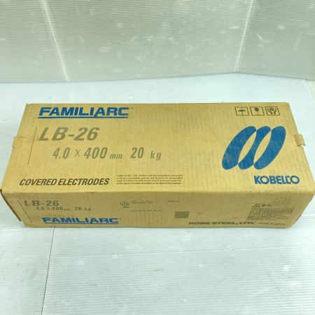  KOBELCO 4.0×400mm 溶接棒 4箱 (20kg) LB-26 未使用品(2)